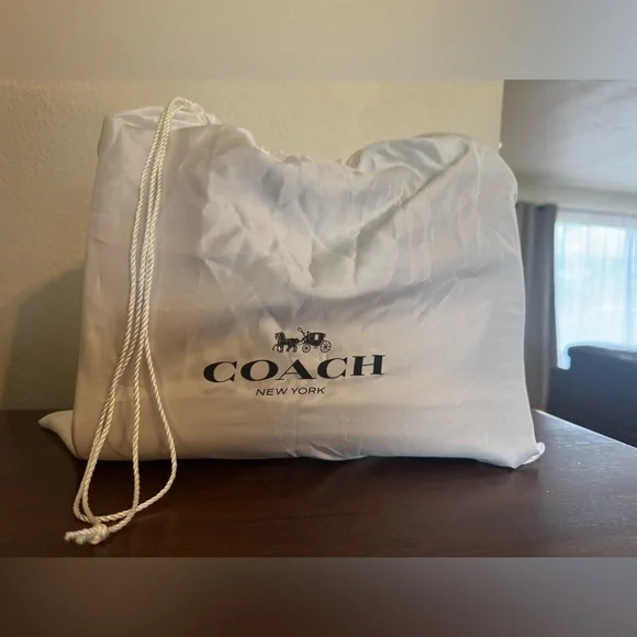 COACH Black Leather Dempsey Tote with Detachable Crossbody Strap - Picture 9 of 9